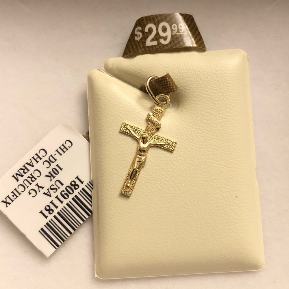 Charm bracelet sized crucifix